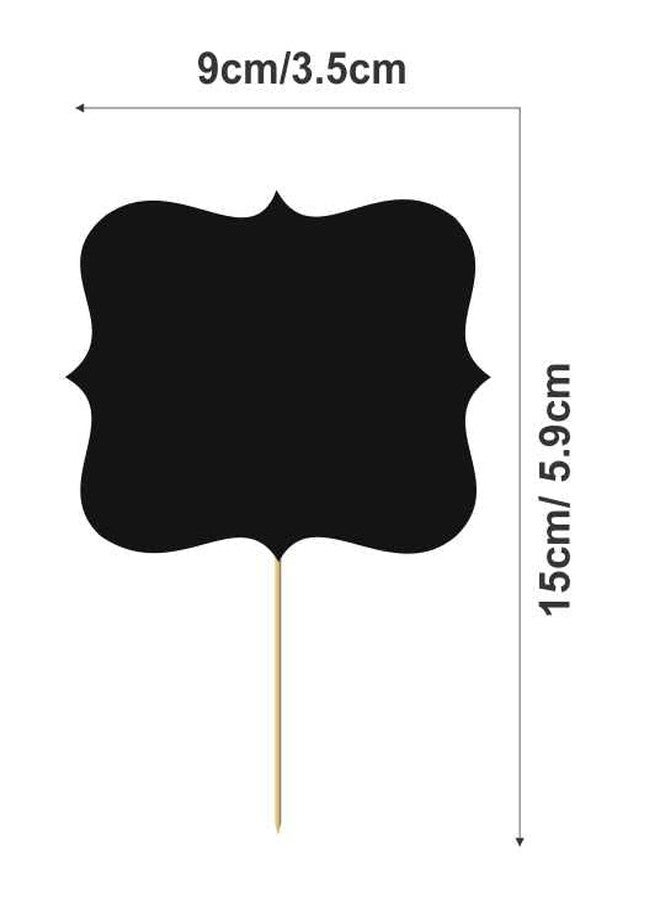 SVM CRAFT® 50 Pieces square design Chalkboard Cupcake Picks Cake Toppers Cheese Markers Buffet Labels - Image 2